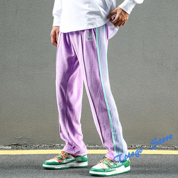 men's pants awge needles trousers men women 1:1 butterfly embroidery purple sweatpants casual fashion streetwear velvet stretch pant, Black
men's pants awge needles trousers men women 1:1 butterfly embroidery purple sweatpants casual fashion streetwear velvet stretch pant, Black