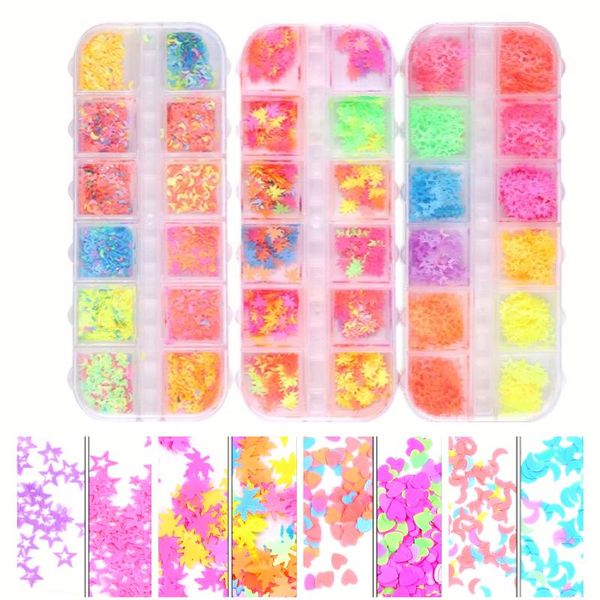 nail art decorations neon sequins star moon shape glitter flakes fluorescence mix size four-pointed design paillette accessories, Silver;gold
nail art decorations neon sequins star moon shape glitter flakes fluorescence mix size four-pointed design paillette accessories, Silver;gold