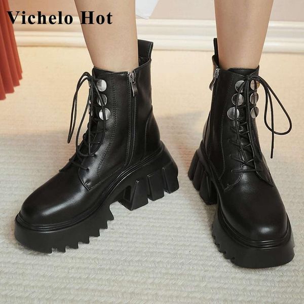 boots vichelo 2021 arrival cow leather round toe thick bottom platform riding european style convenient ankle l01, Black
boots vichelo 2021 arrival cow leather round toe thick bottom platform riding european style convenient ankle l01, Black