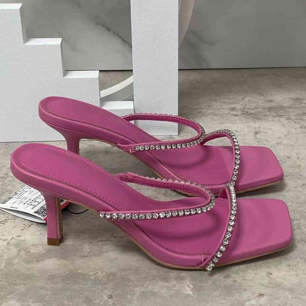 sandals lmcavasun summer new crystal high heel women rose red square toe slides slipper female hl7k, Black
sandals lmcavasun summer new crystal high heel women rose red square toe slides slipper female hl7k, Black