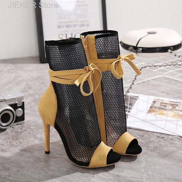 boots fashion peep toe zip thin high heels women breathable mesh hollow ankle cross lace-up sandals bootties 2021 summer, Black
boots fashion peep toe zip thin high heels women breathable mesh hollow ankle cross lace-up sandals bootties 2021 summer, Black