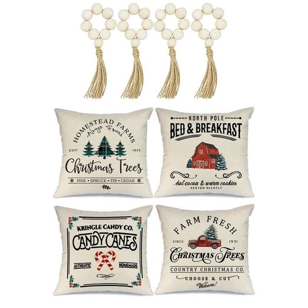 napkin rings 4 pcs farm tree red truck throw pillows farmhouse christmas decor & wooden bead antique ring
napkin rings 4 pcs farm tree red truck throw pillows farmhouse christmas decor & wooden bead antique ring