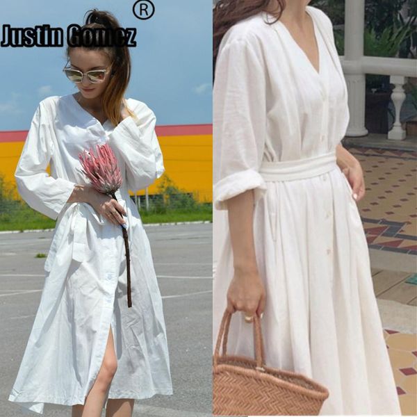 casual dresses plus size long white cotton linen dress ladies elegant autumn tp002, Black;gray
casual dresses plus size long white cotton linen dress ladies elegant autumn tp002, Black;gray
