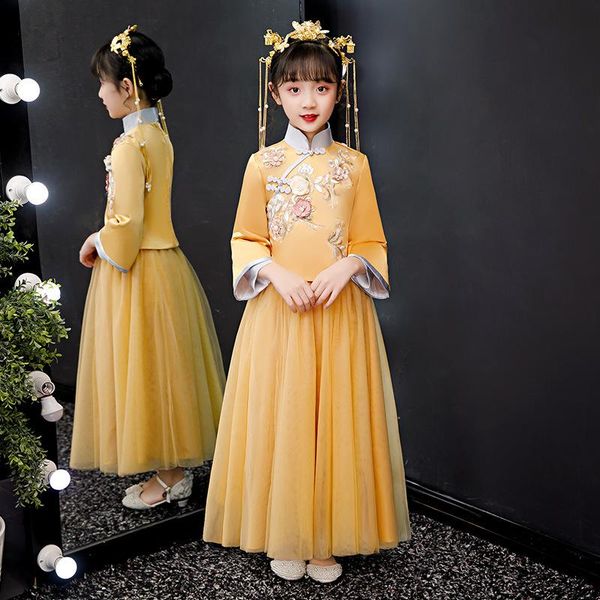 autumn girls hanfu long sleeves dress performance clothing embroidered birthday party wedding flower children's wear ethnic, Red
autumn girls hanfu long sleeves dress performance clothing embroidered birthday party wedding flower children's wear ethnic, Red