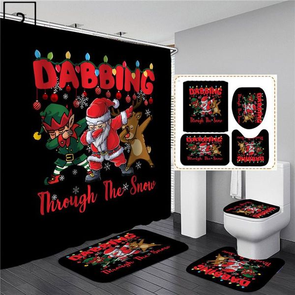 shower curtains cartoon santa christmas print curtain set bathroom with hooks anti-slip bath mat toilet cover wc accessories
shower curtains cartoon santa christmas print curtain set bathroom with hooks anti-slip bath mat toilet cover wc accessories