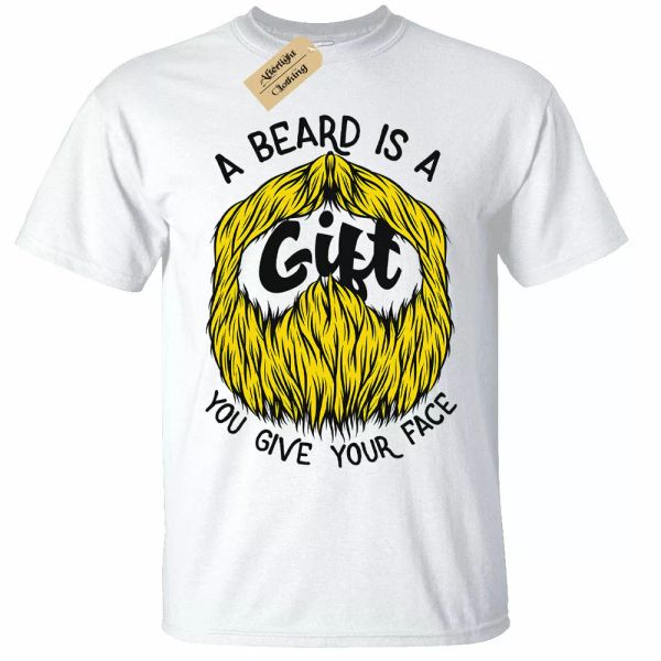 a beard is a gift you give your face t-shirt mens funny gift moustache white, White;black
a beard is a gift you give your face t-shirt mens funny gift moustache white, White;black