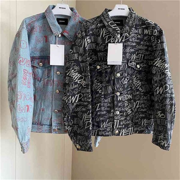 men's jackets ny we11done denim male jacket complete woman print graffiti letter type welldone cowboy jeans, Black;brown
men's jackets ny we11done denim male jacket complete woman print graffiti letter type welldone cowboy jeans, Black;brown
