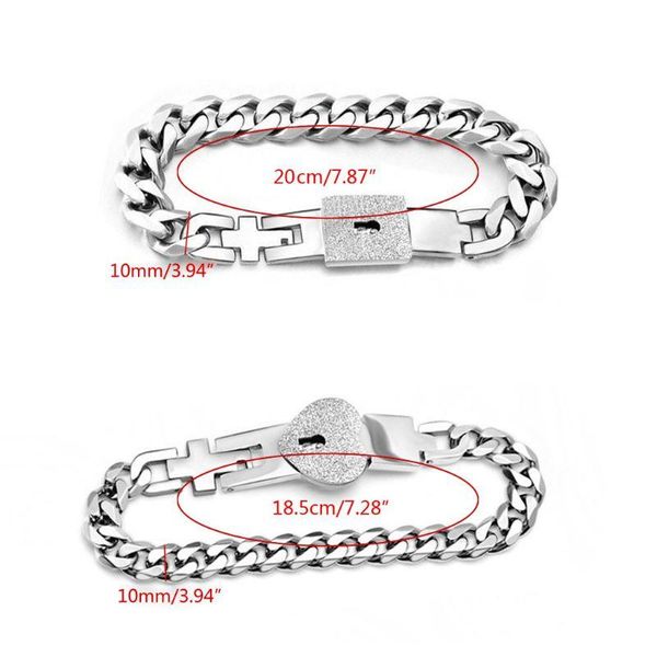 bangle 39xe 2pcs silver tone stainless steel lover heart love lock bracelet with key bangles kit couple jewelry sets gift, Black
bangle 39xe 2pcs silver tone stainless steel lover heart love lock bracelet with key bangles kit couple jewelry sets gift, Black