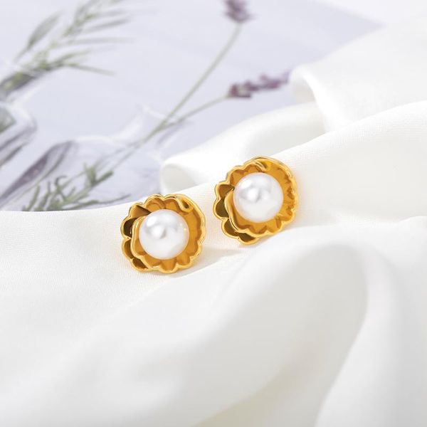 stud gold imitation pearl flower earrings 2021 trend opal geometric goth piercing for women fine jewelry accessories, Golden;silver
stud gold imitation pearl flower earrings 2021 trend opal geometric goth piercing for women fine jewelry accessories, Golden;silver