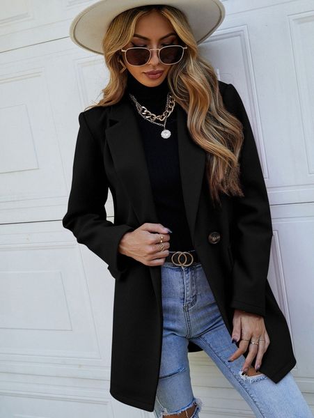 solid double button overcoat 75vs#, Black
solid double button overcoat 75vs#, Black