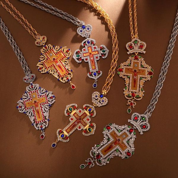 pendant necklaces christian religious jesus cross necklace for women men orthodox catholic crucifix long chain jewelry gift, Silver
pendant necklaces christian religious jesus cross necklace for women men orthodox catholic crucifix long chain jewelry gift, Silver