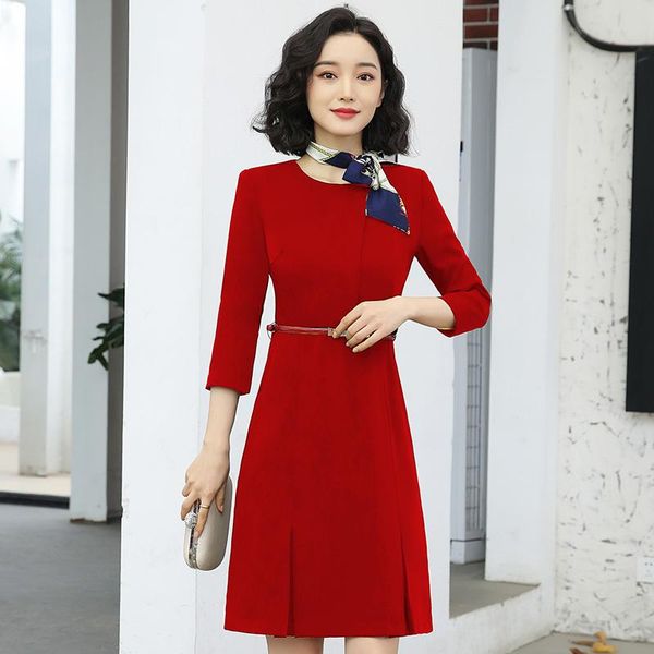 casual dresses formal ol styles elegant spring summer women business work wear dress ladies vestidos with scarf and belt plus size 6xl, Black;gray
casual dresses formal ol styles elegant spring summer women business work wear dress ladies vestidos with scarf and belt plus size 6xl, Black;gray