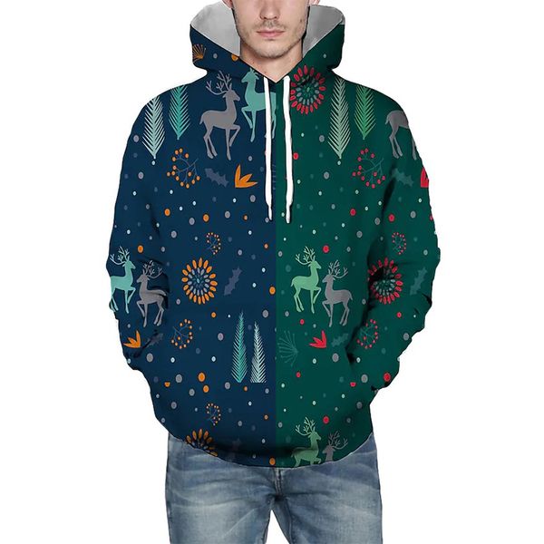 christmas color deer pattern hoodie visual impact party punk gothic round neck sweater hoodie, Black
christmas color deer pattern hoodie visual impact party punk gothic round neck sweater hoodie, Black