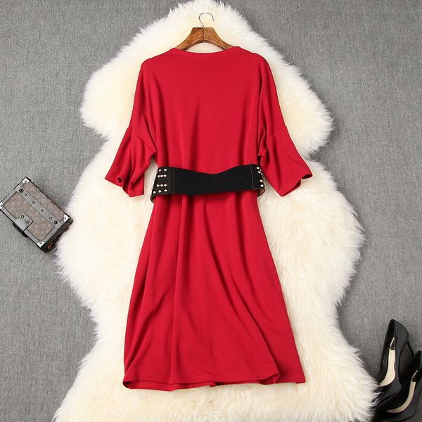dress early spring fashion women knitting golden stud beading deco belt patchwork casual red blue jumper dress, Black;gray
dress early spring fashion women knitting golden stud beading deco belt patchwork casual red blue jumper dress, Black;gray