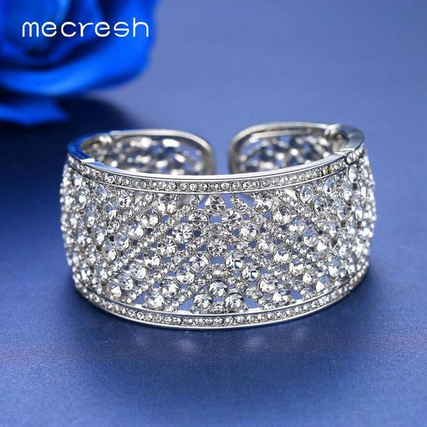 mecresh statement round silver color crystal bridal bracelets bangles rhinestone women cuff christmas jewelry msl362 bangle, Black
mecresh statement round silver color crystal bridal bracelets bangles rhinestone women cuff christmas jewelry msl362 bangle, Black