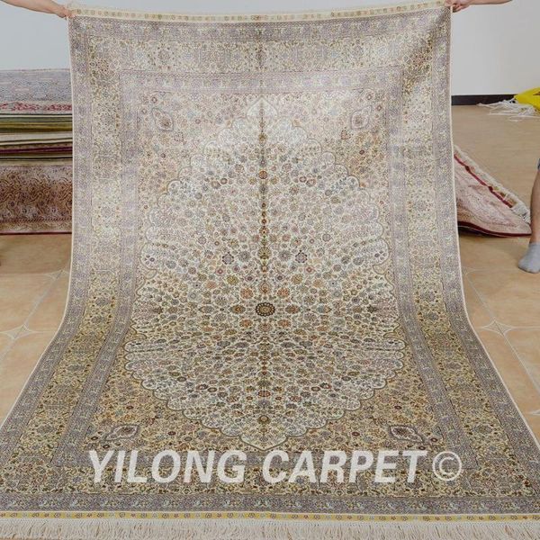carpets yilong 5'x8' turkish knots silk carpet beige vantage traditional persian rugs wholesale (1030)
carpets yilong 5'x8' turkish knots silk carpet beige vantage traditional persian rugs wholesale (1030)
