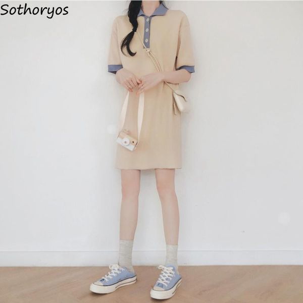 casual dresses women short sleeve patchwork summer harajuku all-match students college loose vestido turn-down collar korean chic retro, Black;gray
casual dresses women short sleeve patchwork summer harajuku all-match students college loose vestido turn-down collar korean chic retro, Black;gray