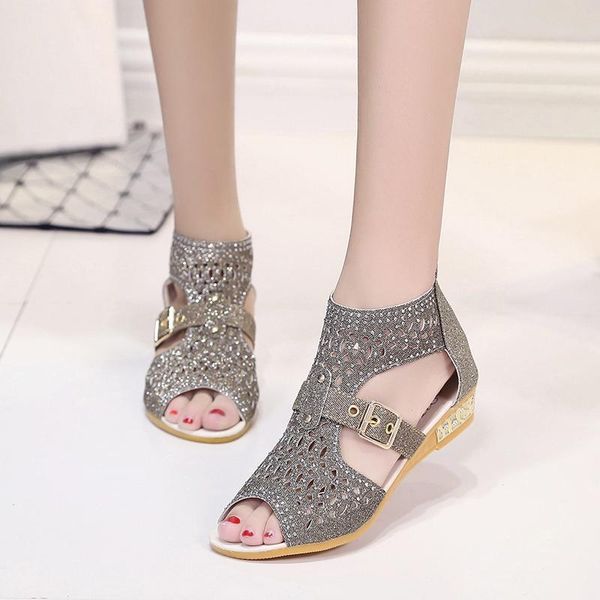 dress shoes woman rome sandals ladies crystal women's buckle peep toe women zip casual footwear female hollow out wedges plus size, Black
dress shoes woman rome sandals ladies crystal women's buckle peep toe women zip casual footwear female hollow out wedges plus size, Black