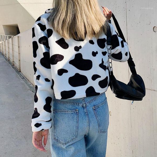 fur coats for women cow print teddy jacket zipper casual warm autumn winter 2021 harajuku coat female women's jackets, Black;brown
fur coats for women cow print teddy jacket zipper casual warm autumn winter 2021 harajuku coat female women's jackets, Black;brown