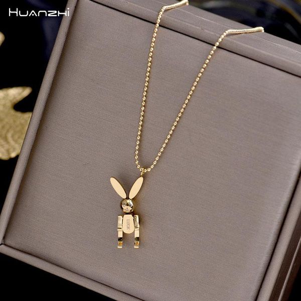 pendant necklaces huanzhi 2021 fashion titanium steel clavicle chain movable lucky necklace for ladies girls summer party jewelry, Silver
pendant necklaces huanzhi 2021 fashion titanium steel clavicle chain movable lucky necklace for ladies girls summer party jewelry, Silver