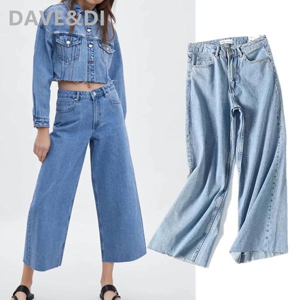 women's jeans dave&di 2021 summer ankle length woman england high street vintage waist washed loose wide leg for women, Blue
women's jeans dave&di 2021 summer ankle length woman england high street vintage waist washed loose wide leg for women, Blue