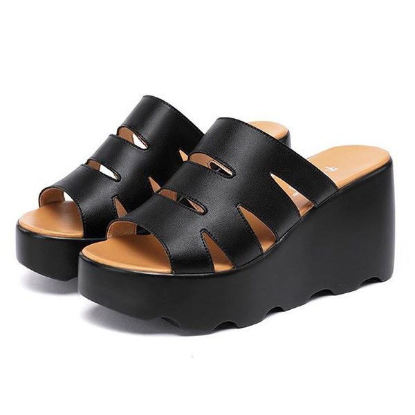 platform shoes women slippers black white plus size split leather wedge thick bottom summer beach sandals
platform shoes women slippers black white plus size split leather wedge thick bottom summer beach sandals