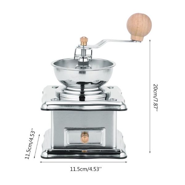 manual coffee grinders portable stainless steel grinder hand crank burr bean mill
manual coffee grinders portable stainless steel grinder hand crank burr bean mill