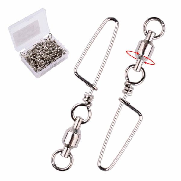 fishing hooks 50pcs stainless steel ball bearing swivels snap 0-6# rolling sea snaps connector accessories
fishing hooks 50pcs stainless steel ball bearing swivels snap 0-6# rolling sea snaps connector accessories