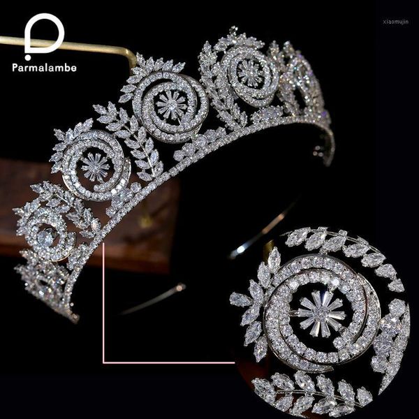 hair clips & barrettes parmalanbe luxury zirconia queen crowns crystal headdress for woman bride tiaras wedding accessories cz party jewelry, Golden;silver
hair clips & barrettes parmalanbe luxury zirconia queen crowns crystal headdress for woman bride tiaras wedding accessories cz party jewelry, Golden;silver