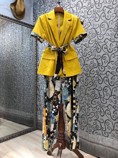 women's two piece pants designer clothing sets 2021 summer pant women floral print blazer coats+vintage suits casual 2 pc, White
women's two piece pants designer clothing sets 2021 summer pant women floral print blazer coats+vintage suits casual 2 pc, White