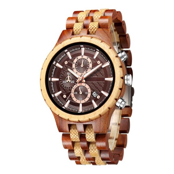 wristwatches multifunction wooden watches mens chronograph quartz calendar watch ebony maple red sandalwood clock full wood strap male reloj, Slivery;brown
wristwatches multifunction wooden watches mens chronograph quartz calendar watch ebony maple red sandalwood clock full wood strap male reloj, Slivery;brown