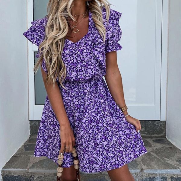 casual dresses bohemian floral print mini dress women v neck summer beach ruffle short sleeve a-line femme robe longue vestidos, Black;gray
casual dresses bohemian floral print mini dress women v neck summer beach ruffle short sleeve a-line femme robe longue vestidos, Black;gray