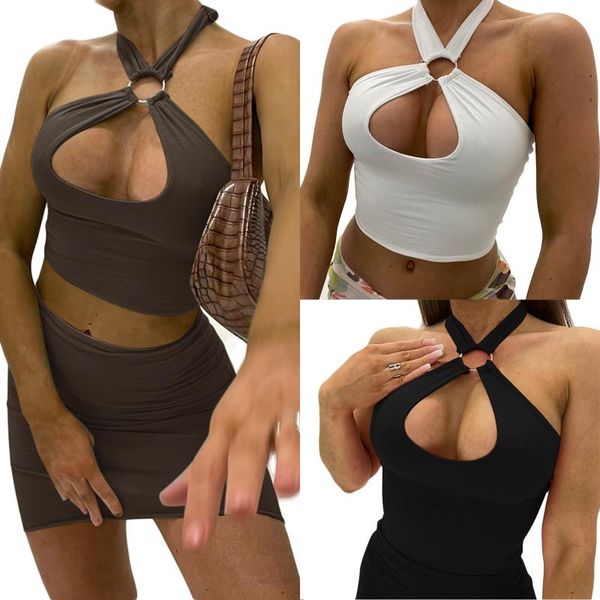 women's tanks & camis 2021 halter bandage t-shirt vest summer fashion solid color hollow exposed navel camisole, White
women's tanks & camis 2021 halter bandage t-shirt vest summer fashion solid color hollow exposed navel camisole, White