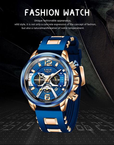 wristwatches lige 8920 men's multifunction silica gel band quartz sports waterproof fashion business chronograph clock male, Slivery;brown
wristwatches lige 8920 men's multifunction silica gel band quartz sports waterproof fashion business chronograph clock male, Slivery;brown