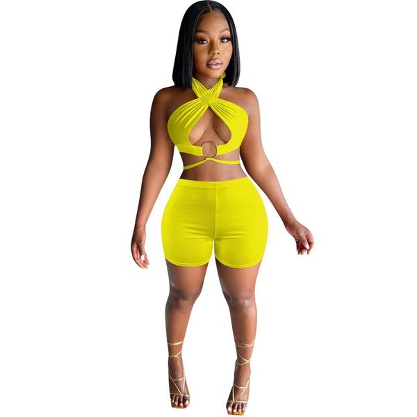 women's tracksuits women two piece set cross halter bandage crop biker shorts summer clothes for outfits 2 matching sets, Gray
women's tracksuits women two piece set cross halter bandage crop biker shorts summer clothes for outfits 2 matching sets, Gray