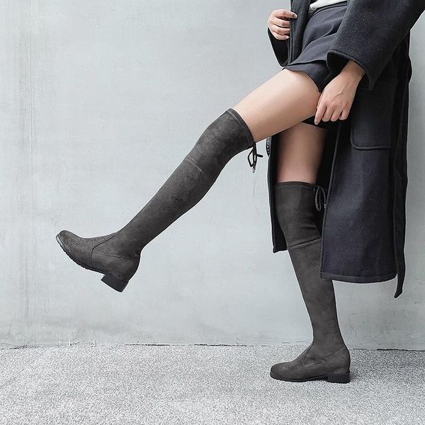 boots ladies round toe low heel over the knee black suede lace-up square winter high women's boot 2021 female shoes
boots ladies round toe low heel over the knee black suede lace-up square winter high women's boot 2021 female shoes