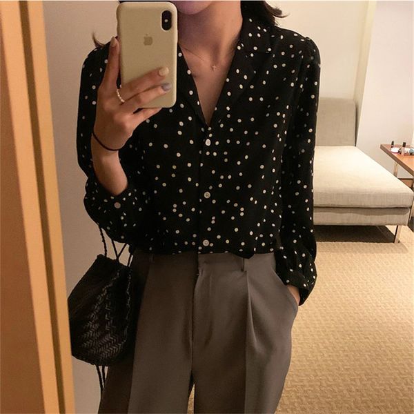 gentle chic korean polka dots office lady shirts all match women loose full sleeves brief ol streetwear 210421, White
gentle chic korean polka dots office lady shirts all match women loose full sleeves brief ol streetwear 210421, White