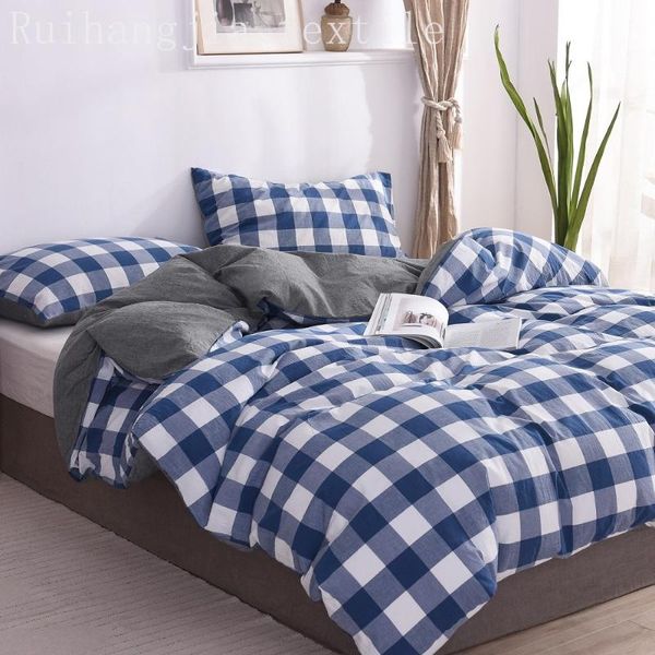 bedding sets home textile black grey lattice duvet cover pillowcase bed sheet simple boy girls 2/3pcs single double bedlinen
bedding sets home textile black grey lattice duvet cover pillowcase bed sheet simple boy girls 2/3pcs single double bedlinen