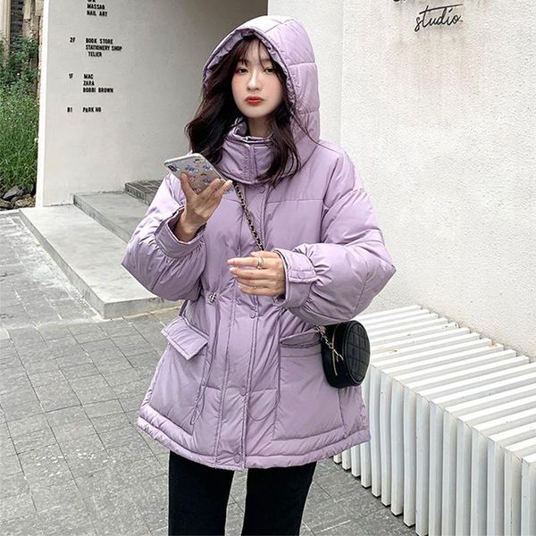 women's down & parkas ly varey lin winter women casual loose hooded zipper long sleeve cotton coat lady solid color thick warm pockets, Black 
women's down & parkas ly varey lin winter women casual loose hooded zipper long sleeve cotton coat lady solid color thick warm pockets, Black