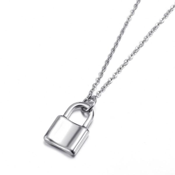 pendant necklaces punk stainless steel padlock for woman men gift lock choker jewelry accessories 2021, Silver
pendant necklaces punk stainless steel padlock for woman men gift lock choker jewelry accessories 2021, Silver