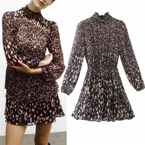 autumn printed ruffle dress women fashion high neck long puff sleeve chiffon woman elastic waist elegant es 210519, Black;gray
autumn printed ruffle dress women fashion high neck long puff sleeve chiffon woman elastic waist elegant es 210519, Black;gray