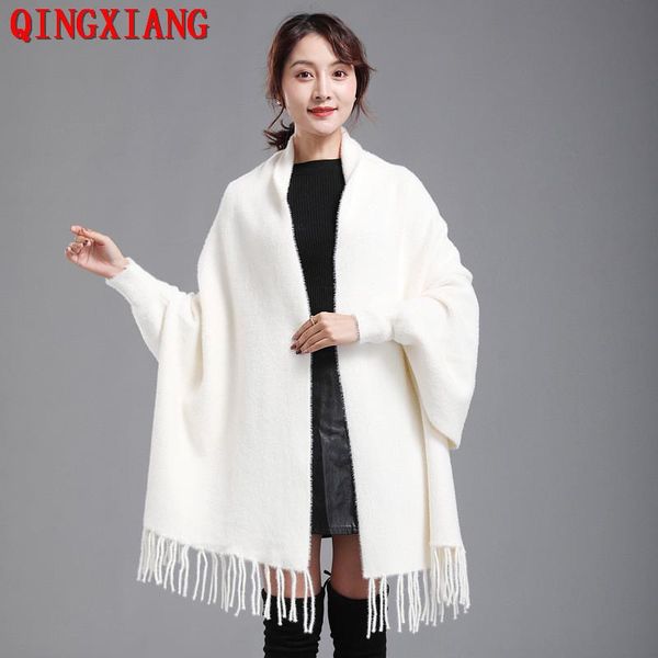 scarves 2021 plus size faux mink cashmere autumn winter two side warm tassel cape women thicken poncho loose long velvet streetwear coat, Blue;gray
scarves 2021 plus size faux mink cashmere autumn winter two side warm tassel cape women thicken poncho loose long velvet streetwear coat, Blue;gray