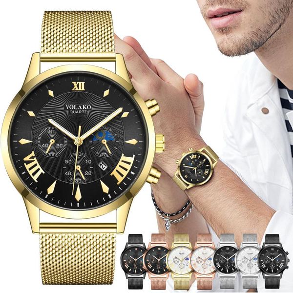 wristwatches brand stainless steel men's quartz casual fashion watch for men analog mesh belt watches gold, Slivery;brown
wristwatches brand stainless steel men's quartz casual fashion watch for men analog mesh belt watches gold, Slivery;brown