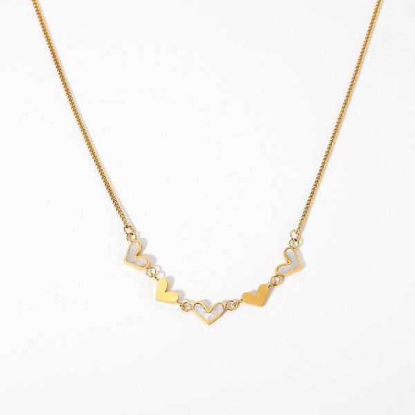 chains european and american ins net red same stainless steel necklace 14k gold white shell love pendant metal female, Silver
chains european and american ins net red same stainless steel necklace 14k gold white shell love pendant metal female, Silver
