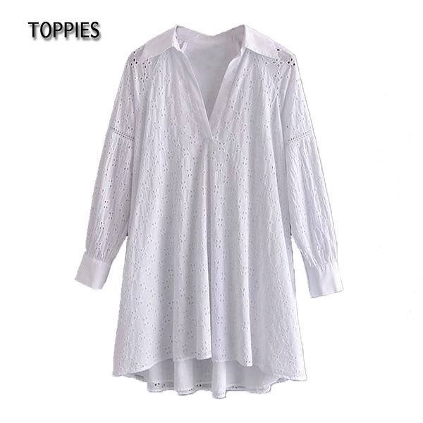 ies summer blouses dresses white cotton hollow out embroidered mini dress long sleeve 210412, Black;gray
ies summer blouses dresses white cotton hollow out embroidered mini dress long sleeve 210412, Black;gray