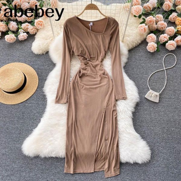 casual dresses women design irregular dress chic diagonal-collar long sleeve slim party autumn korean fashion split, Black;gray
casual dresses women design irregular dress chic diagonal-collar long sleeve slim party autumn korean fashion split, Black;gray