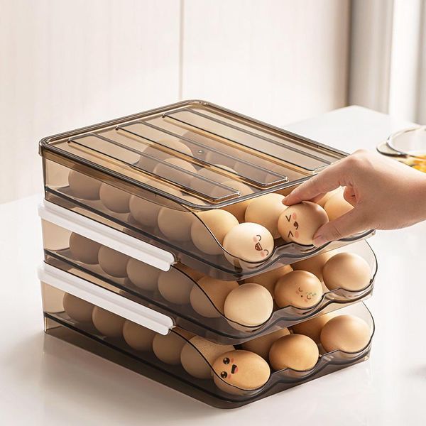 storage bottles & jars refrigerator rolling egg box with lid kitchen eggs tray container transparent holder crisper drawer organizer
storage bottles & jars refrigerator rolling egg box with lid kitchen eggs tray container transparent holder crisper drawer organizer