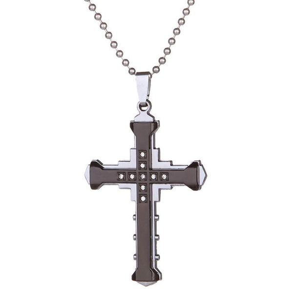 pendant necklaces crystal cross black stainless steel zirconia jesus necklace jewelry, Silver
pendant necklaces crystal cross black stainless steel zirconia jesus necklace jewelry, Silver
