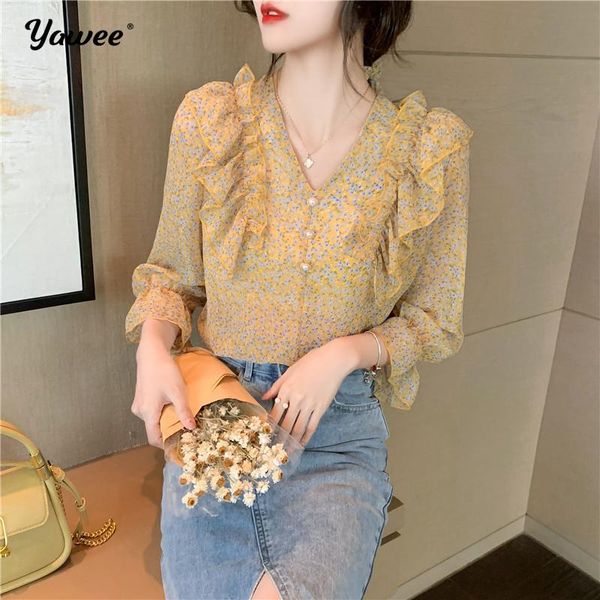 women's blouses & shirts 2021 summer long sleeve hollow out blouse women office lady v neck floral shirt pullover yellow ladies clothi, White
women's blouses & shirts 2021 summer long sleeve hollow out blouse women office lady v neck floral shirt pullover yellow ladies clothi, White