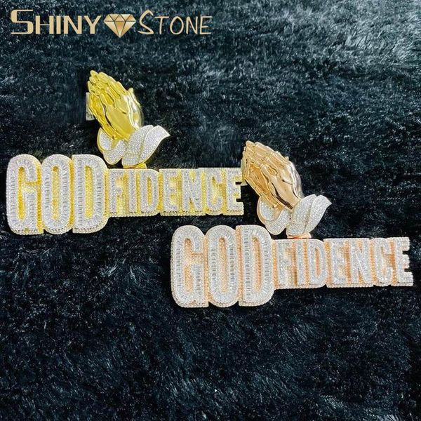 chains iced out bling letters god fidence pendant necklace praying hands pave 5a cubic zircon men's women hip hop jewelry, Silver
chains iced out bling letters god fidence pendant necklace praying hands pave 5a cubic zircon men's women hip hop jewelry, Silver